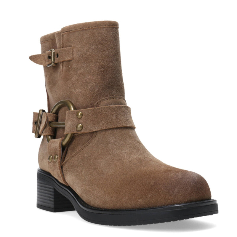 Botas de Mujer Miss Carol HILE de cuero Beige