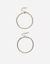 Pulseras Flexibles Sets Metal Set De Pulseras Flexibles Biplating - Dorado