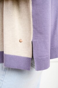 Cardigan Color Block Lila