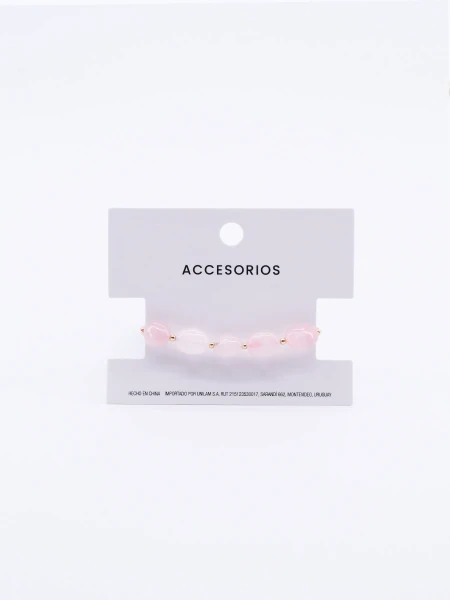 PULSERA CUARZO ROSADO