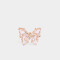 Anillos Medianos y Grandes Con Mariposas Anillo De Mariposa - Dorado Champagne