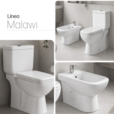 JUEGO DE LOZA SANITARIA PARA BAÑO LINEA MALAWI BLANCO 000
