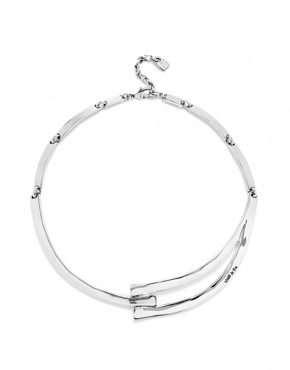 COLLAR RIGIDO DE ALEACIÓN DE METALES BAÑADA EN PLATA DE LEY - Colgante 
