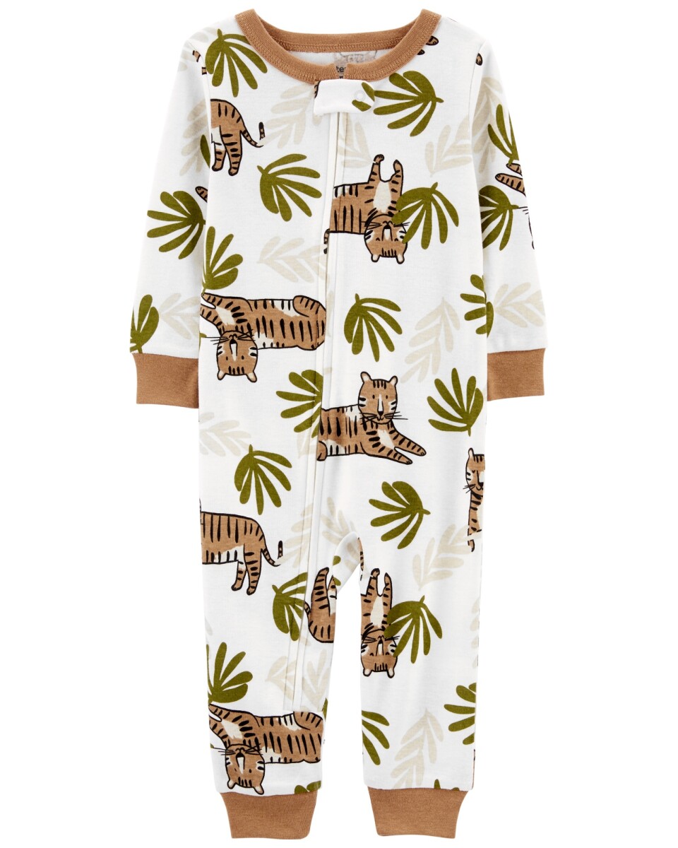 Pijama una pieza de algodón diseño tigre 
