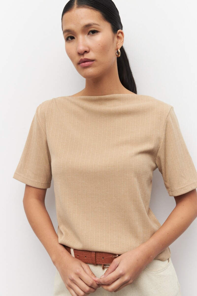 REMERA MORENA Beige Melange