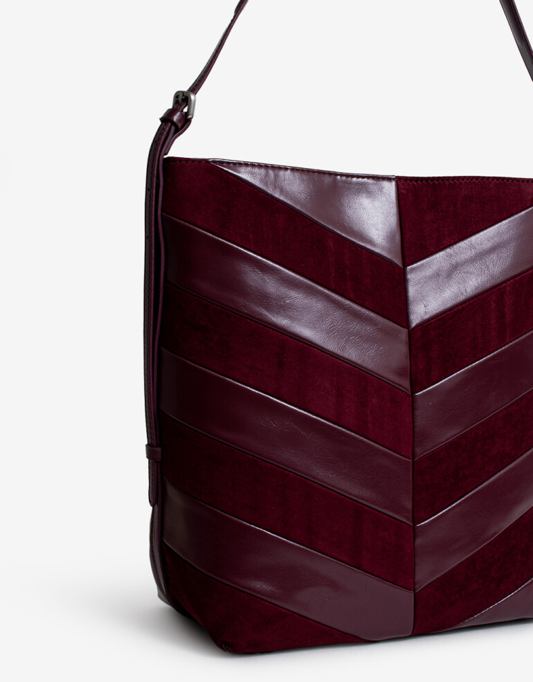 Saca Cartera Formato Saca Texturada - Rojo Burdeaux