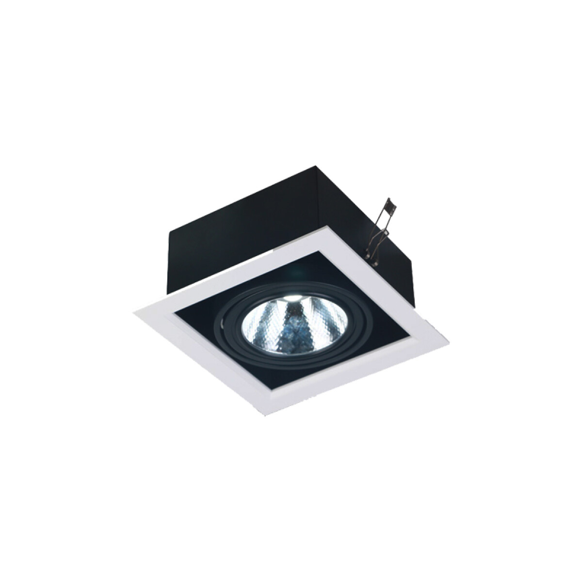 Downlight cuadrado marco blanco e int. negro AR111 - IX9370 