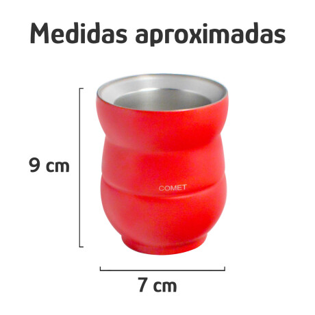 Mate Chico con Doble Pared en Acero Inoxidable 140Ml Comet Rojo