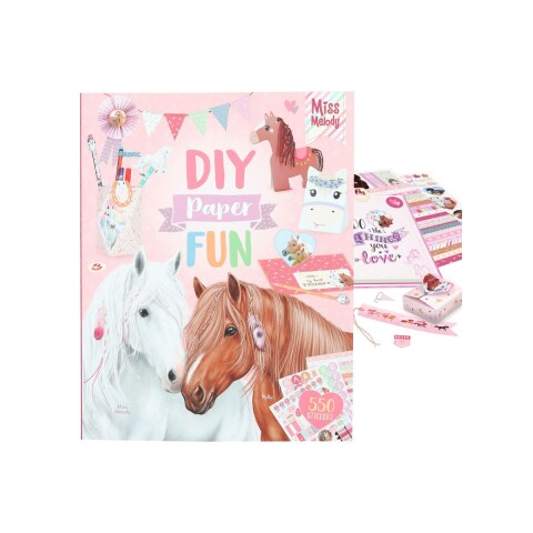 Libro de actividades con 550 stickers DIY Paper -Miss Melody Libro de actividades con 550 stickers DIY Paper -Miss Melody