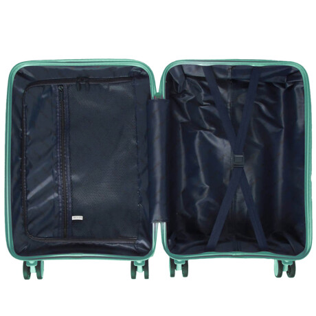 Set X3 Valijas De Viaje Rígidas 4 ruedas 20, 24 y 28 Verde