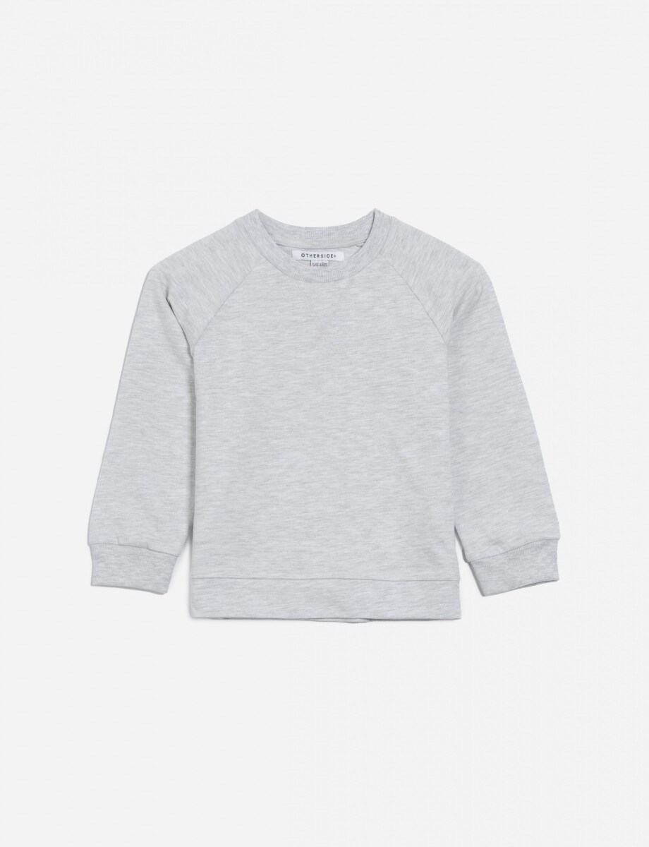 Sweatshirt manga ranglán - Gris 