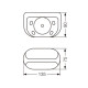 PORTA VASO PARA CEPILLO LOZA LINEA MATE COLOR BLANCO BLANCO