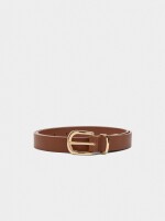 Cinturón Liso Con Hebilla camel