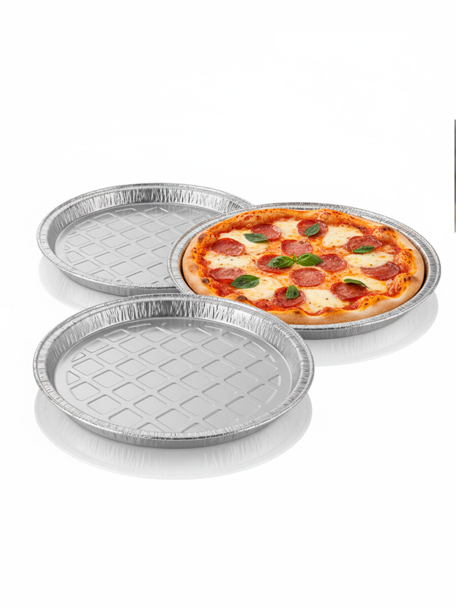 BANDEJA ALUMINIO PARA PIZZA plateado