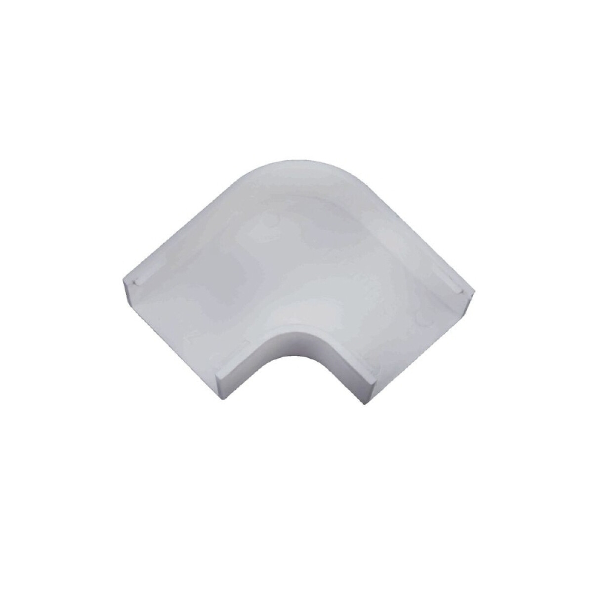 Codo plástico plano 90° 13x7mm blanco - DX0212 