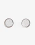 Aros Pasantes Con glitter Aros Con Glitter - Plateado