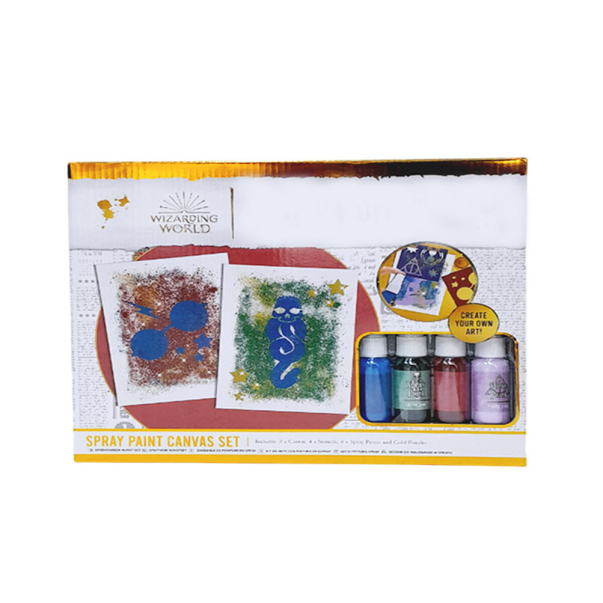 Kit de arte con pinturas en spray y lienzos DIY - Kit De Arte Con Pinturas En Spray Y Lienzos Diy 