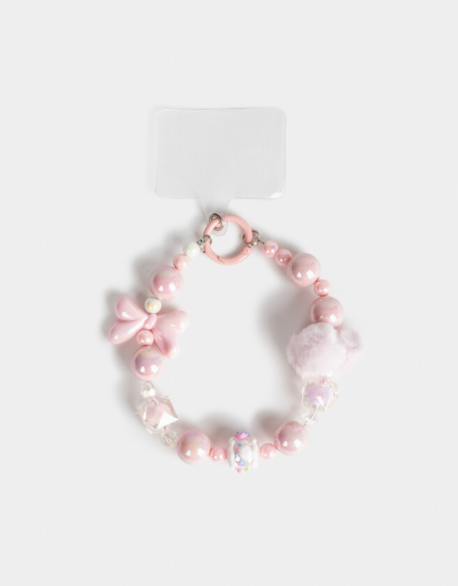 Accesorios De Celular Varios Accesorios Celular Strap De Mostacillas Para Celular - Rosa Claro