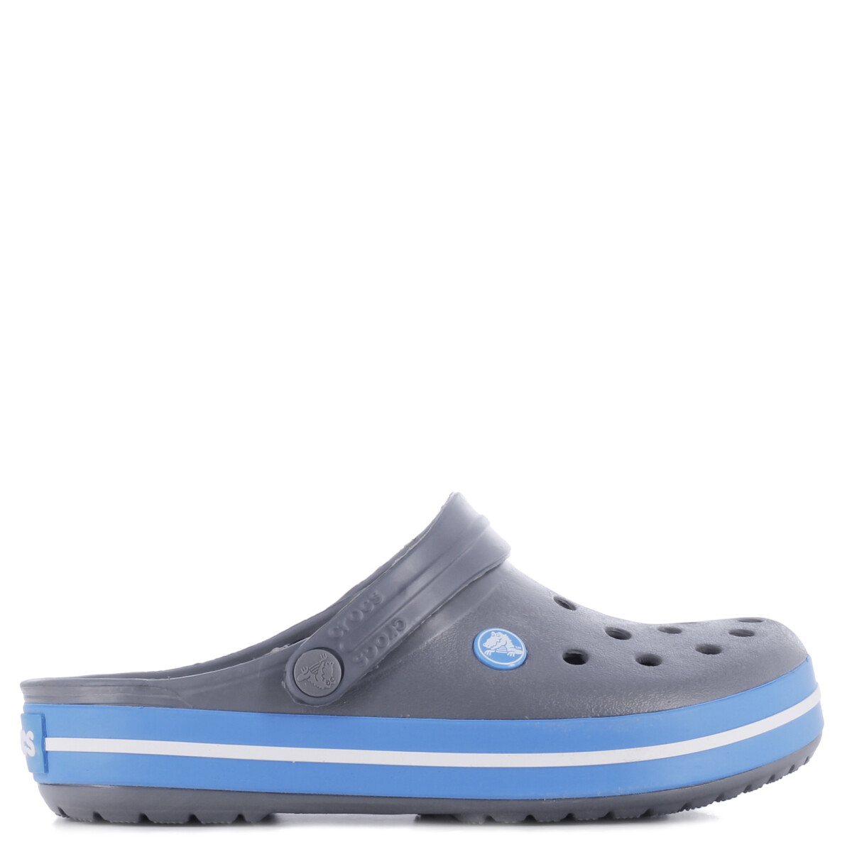 Zueco de Hombre Crocs Crocband - Gris Carbón - Celeste 
