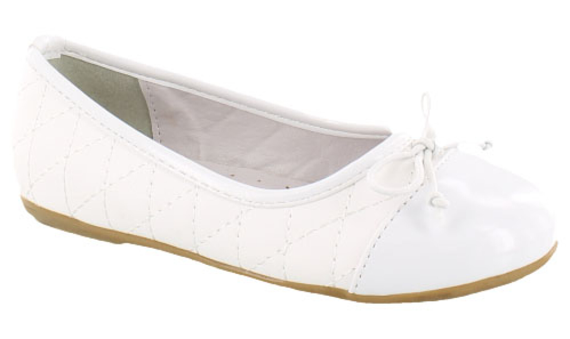 Ballerinas Infantiles Croco Kids con Puntera - Blanco 