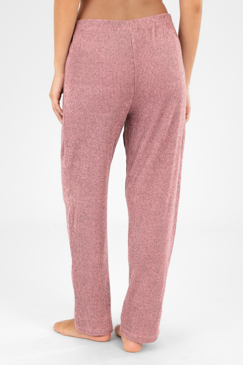 Pantalon rib fino rosado Rosa antique