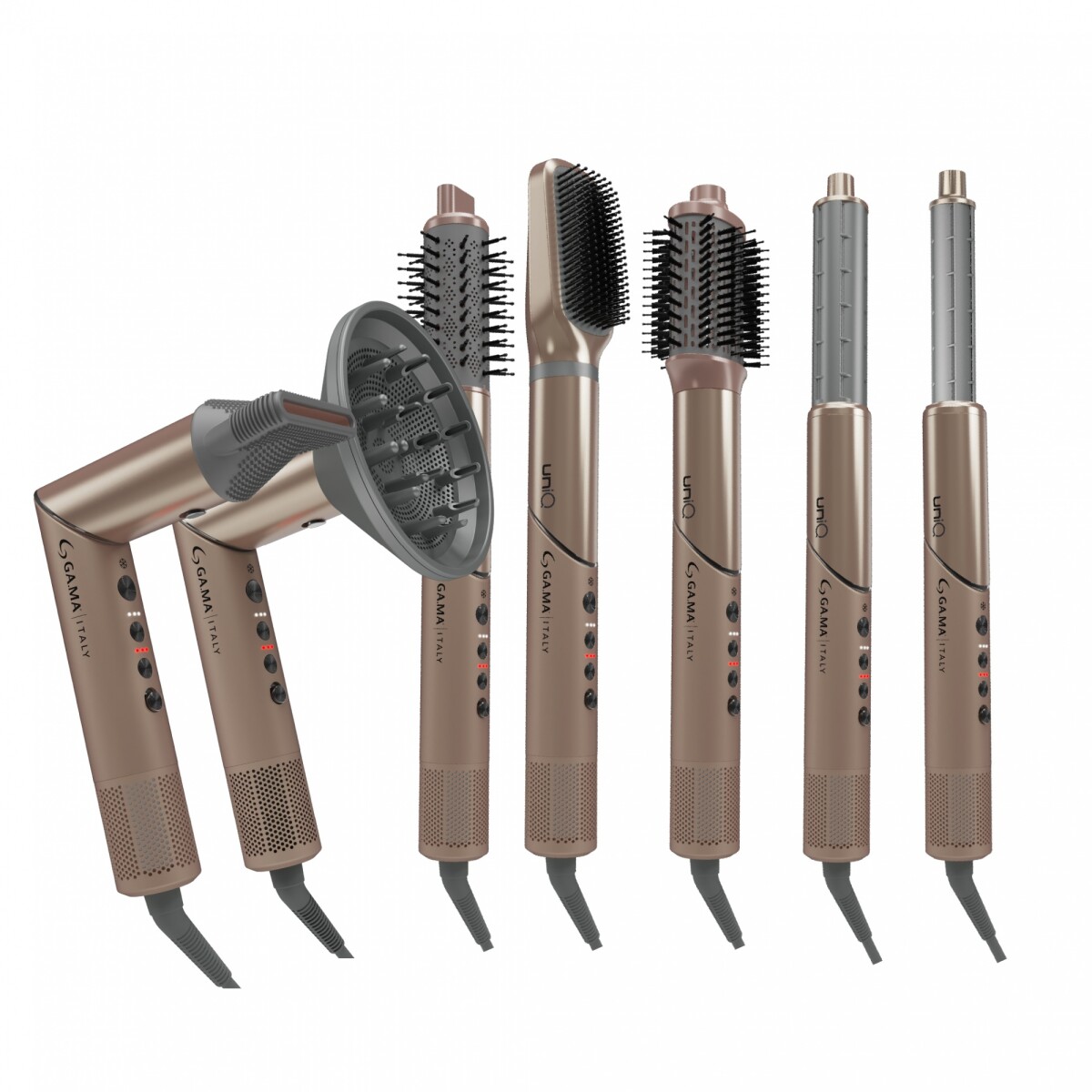 Secador de Pelo GAMA Modelador Multistyler UniQ Radiant 9en1 