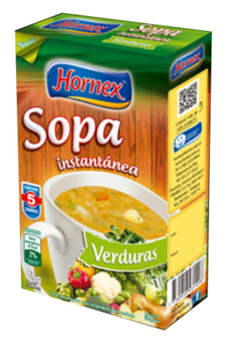 SOPA HORNEX 5U X 15G VERDURAS 