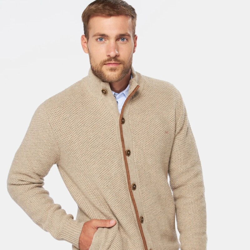 Campera Hombre Tejida Legacy Beige