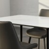 Juego de comedor mesa mármol + 4 sillas en ecocuero Blanco marmol