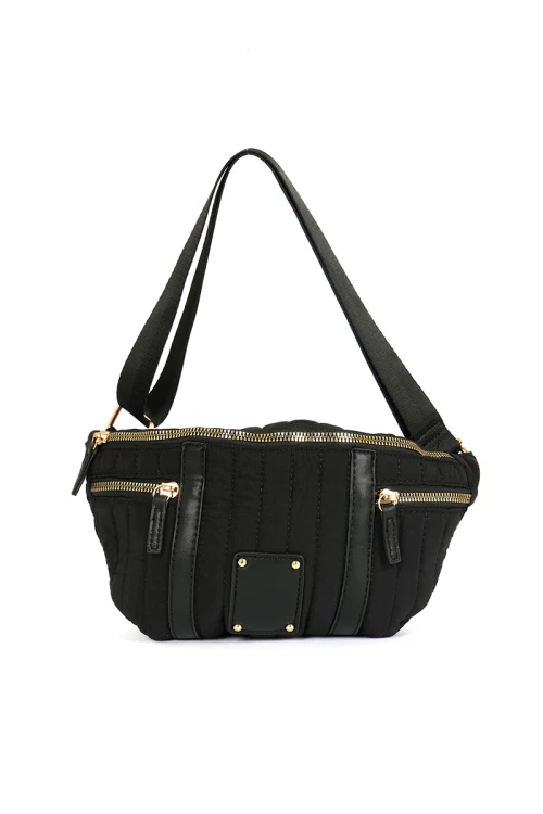 Riñonera multicierres Maddalena Negro