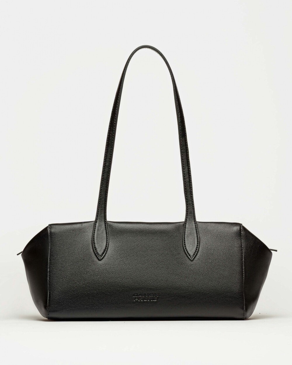 Cartera al hombro The Gang Manifest en cuero graneado Negro