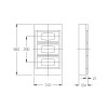 TABLERO EXT. PLASTICO DIN 36TM TRANSPARENTE TABLERO EXT. PLASTICO DIN 36TM TRANSPARENTE