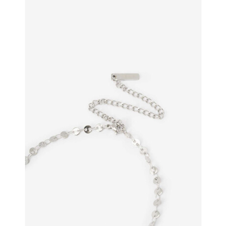 Cadena De Acero Dije Corazón Plateado