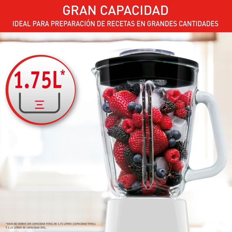 Licuadora Jarra de Vidrio Moulinex 5 velocidades Powermix Licuadora Jarra de Vidrio Moulinex 5 velocidades Powermix