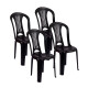 4 Silla Bistró sin apoya brazos NEGRO
