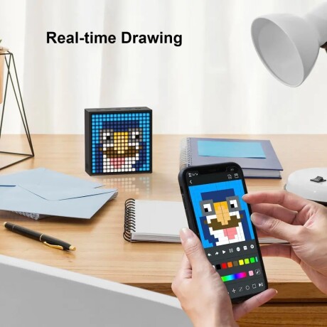 Parlante Portátil Divoom Timebox-Evo Pixel Art Smart BT con Pantalla LED Black