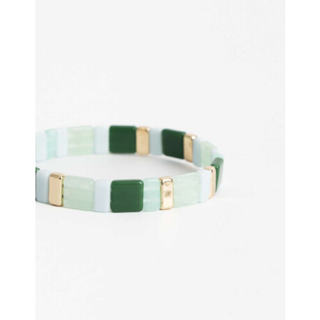 Pulsera Elástica Beads Resina Combinacion Multicolor