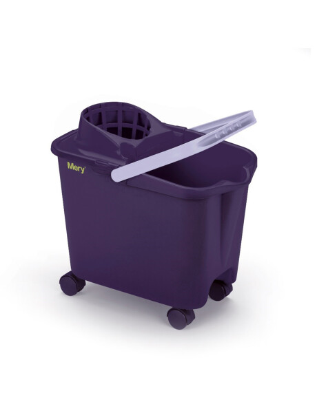 BALDE C/ESCURRIDOR Y RUEDAS 14L VIOLETA. 39x37x26CM BALDE C/ESCURRIDOR Y RUEDAS 14L VIOLETA. 39x37x26CM