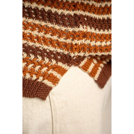 Sweater Rayado Texturado Ocre