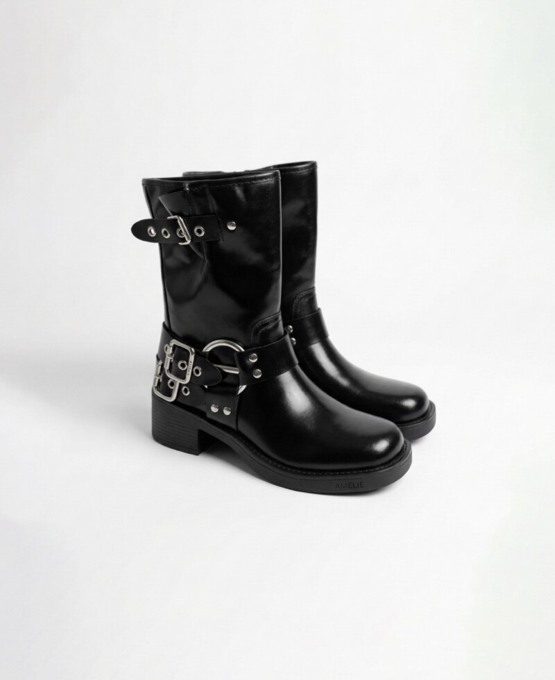 Bota Louise corta negra