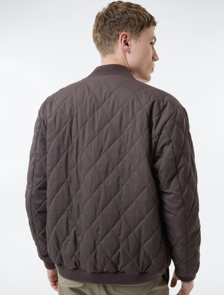 CAMPERA BOMBER ACOLCHADA REVERSIBLE DUPLAFACE MARRÓN