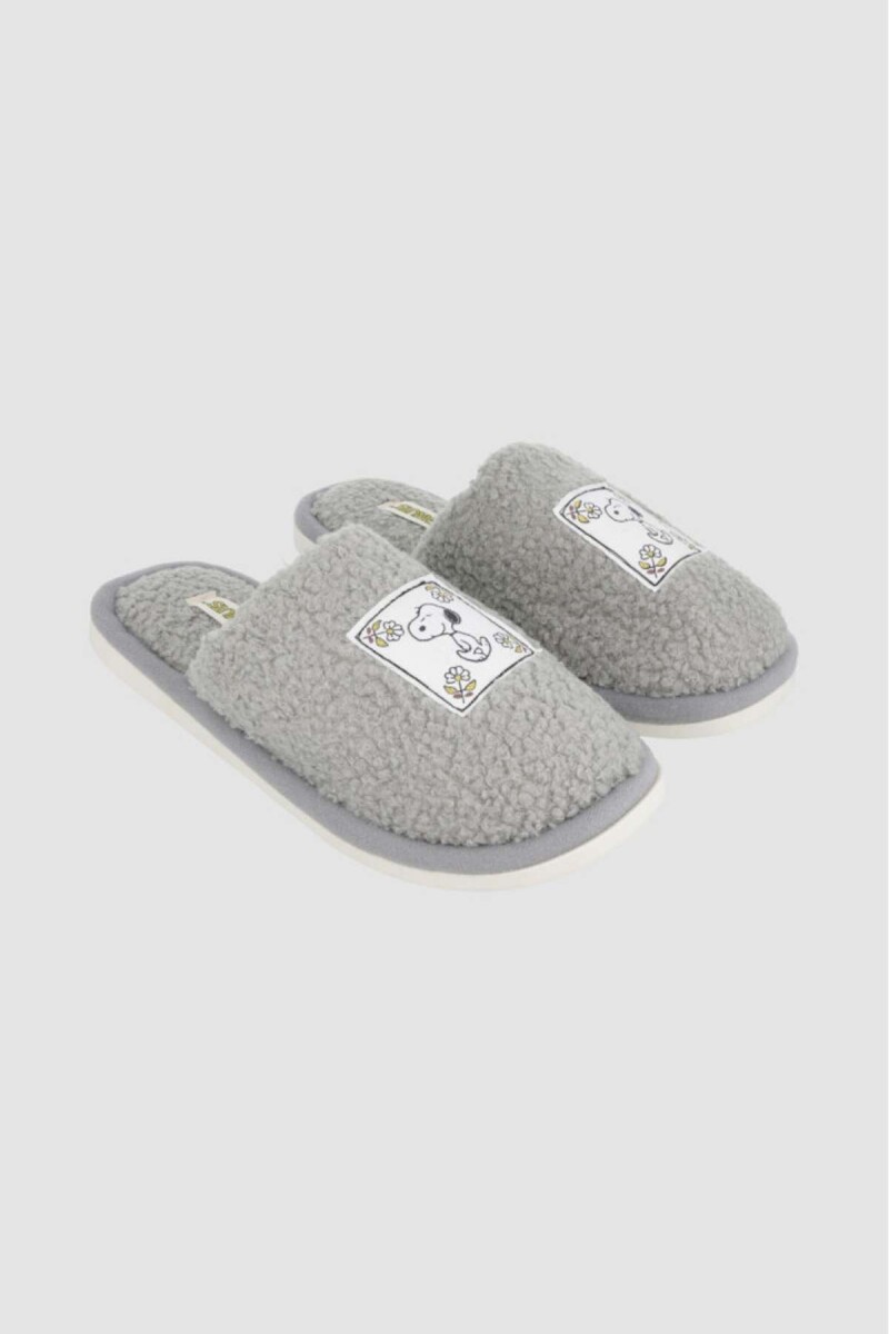 Pantufla snoopy - Negro 