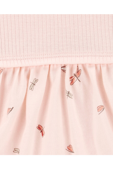 Set dos piezas de algodón, vestido y saco, diseño libélula Set dos piezas de algodón, vestido y saco, diseño libélula