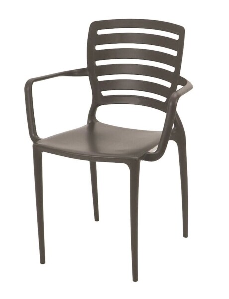 SILLA SOFIA C/POSABRAZOS 59X53X84CM MARRON SILLA SOFIA C/POSABRAZOS 59X53X84CM MARRON