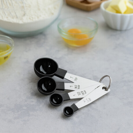 Cucharas medidoras, 4 piezas. De acero inoxidable y nylon Ibili Cucharas medidoras, 4 piezas. De acero inoxidable y nylon Ibili