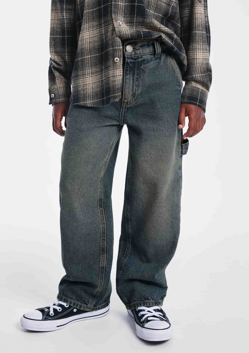PANTALONES VAQUEROS DESGASTADOS - AZUL 