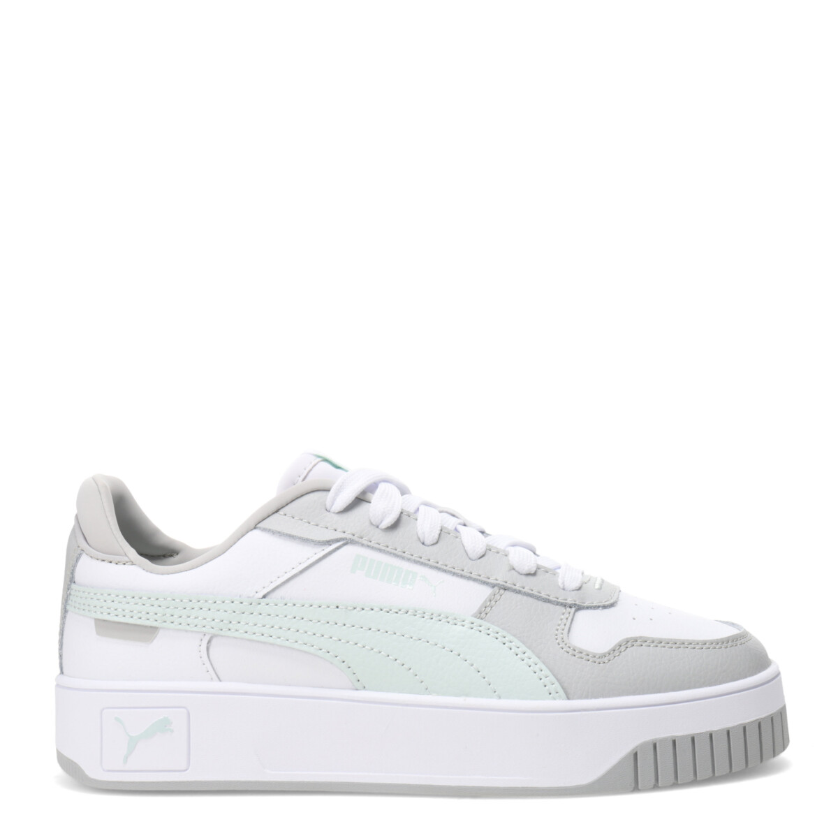 Championes de Mujer Puma Carina Street Plataforma Puma - Blanco - Gris - Verde agua 