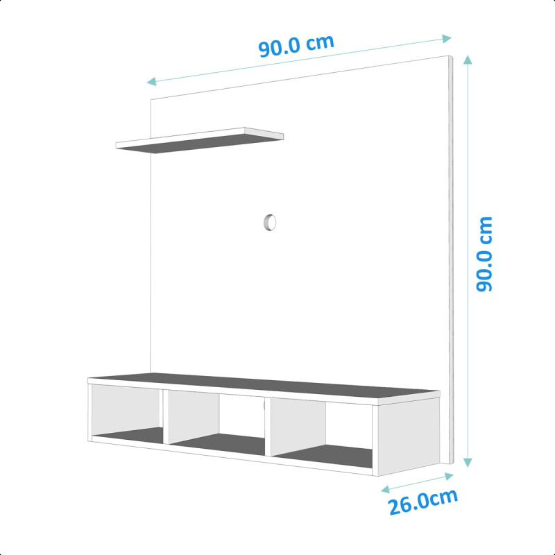 Rack Panel TV Estocolmo Nórdico 32 pulgadas Negro