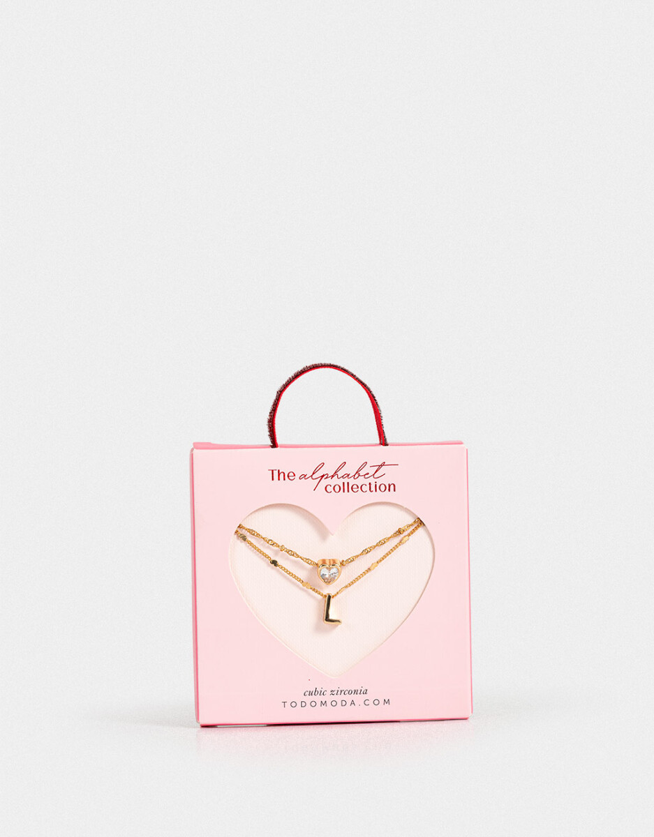 Collar Corto Cubic Inicial "l" 