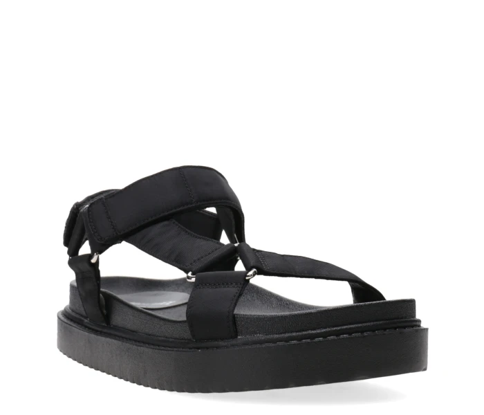 Sandalia CAICOS de tela con velcro Black
